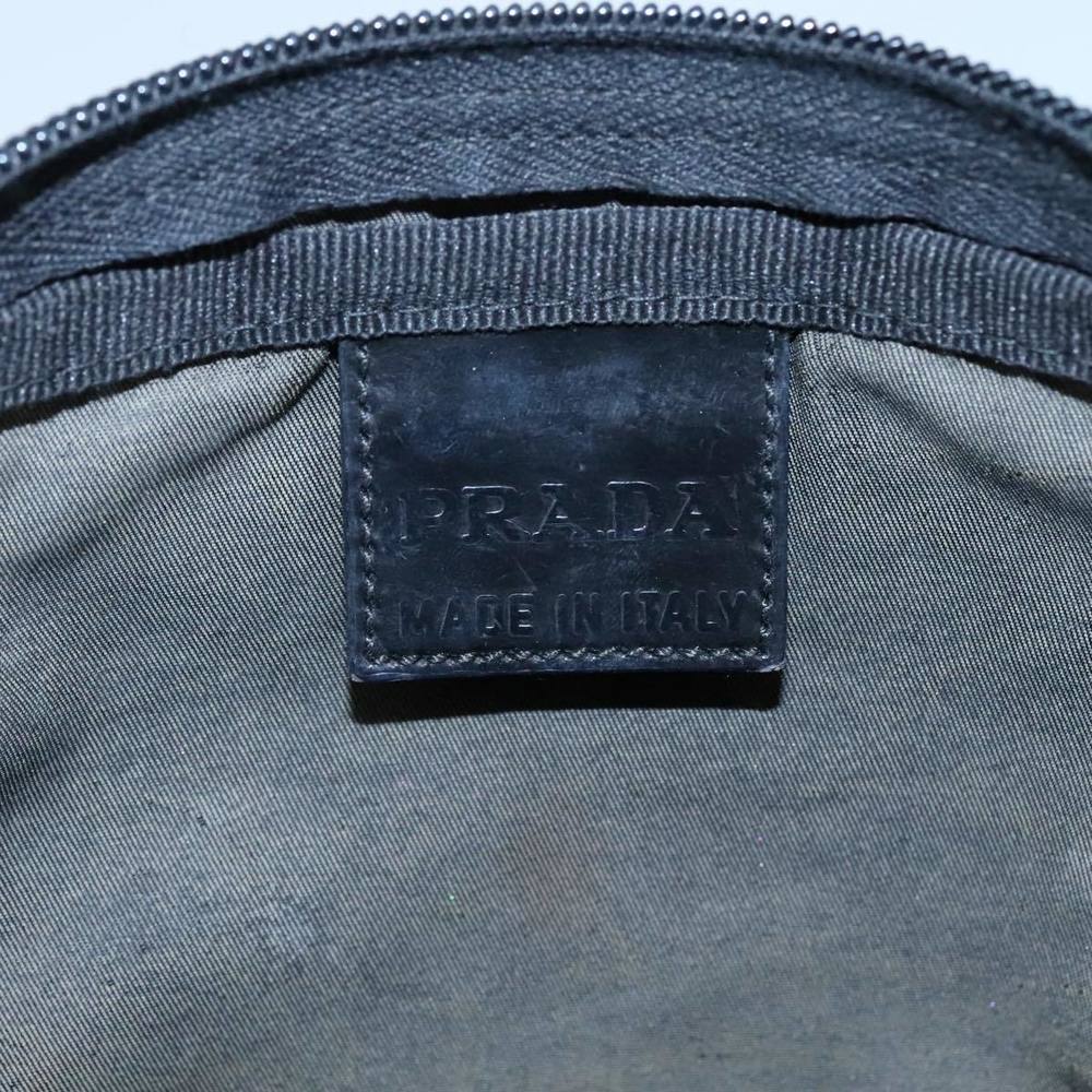 PRADA Pouch Nylon Black Silver Auth bs20983 - Picture 9 of 16